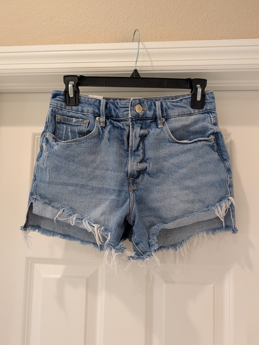 Good American High-rise Cut Off Denim Shorts Size 28